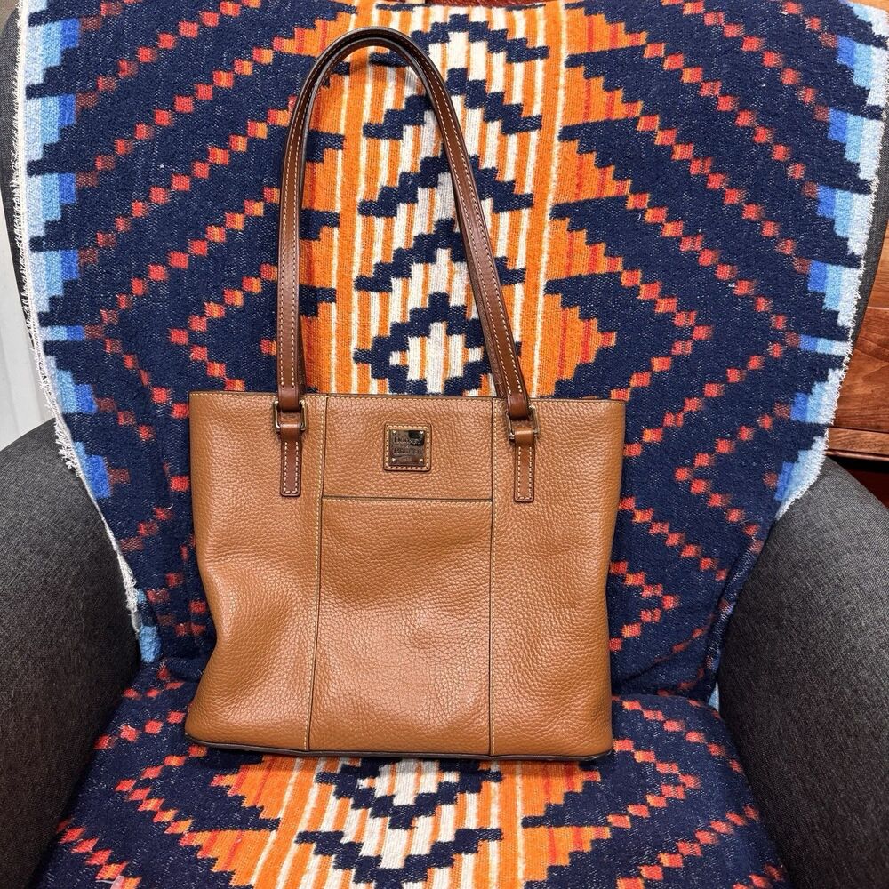 Dooney And Bourke Pebble Leather Lexington Shopper Bag Caramel